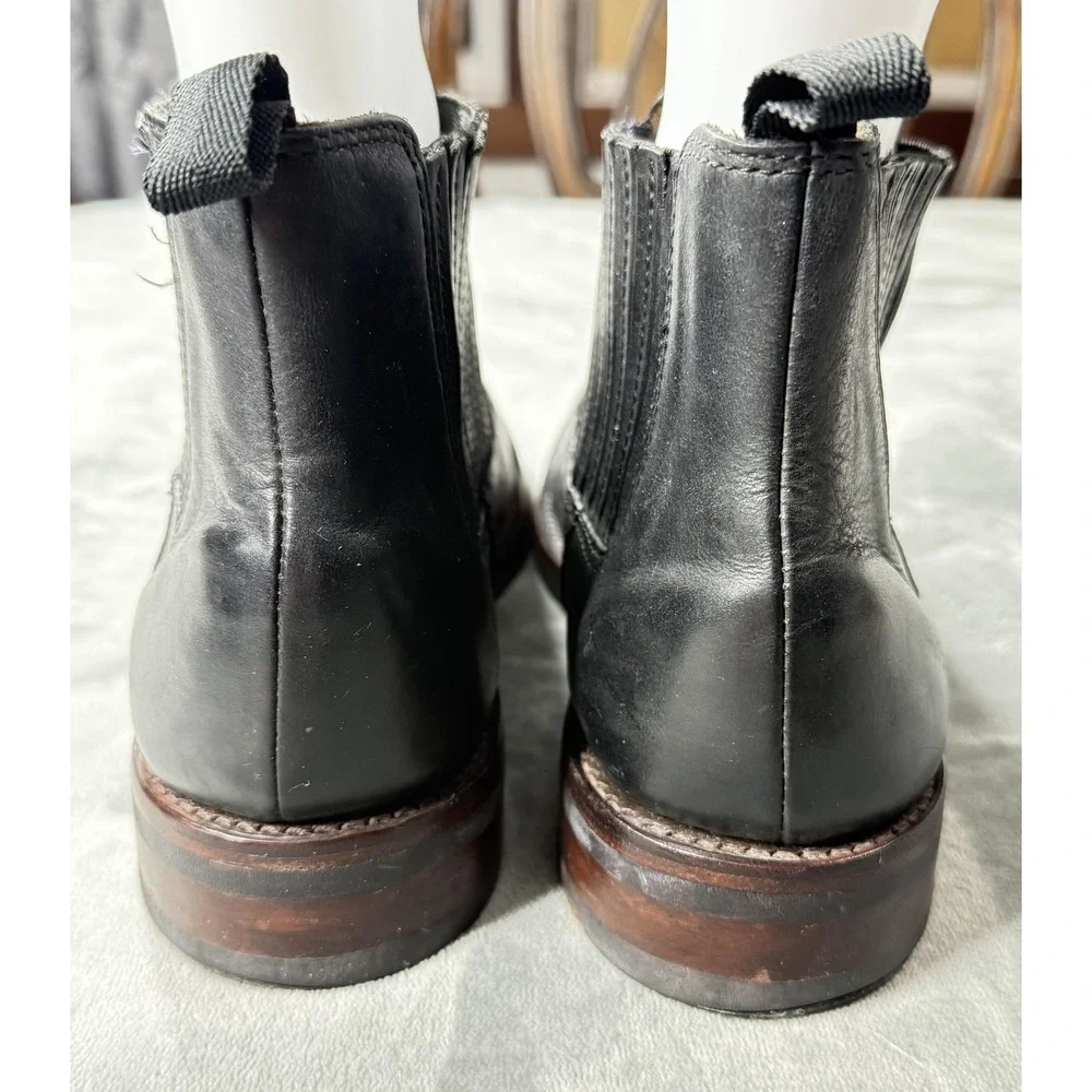 L.L. Bean Signature Boots Mens Size‎ 10.5 Black Leather Chelsea Pull On